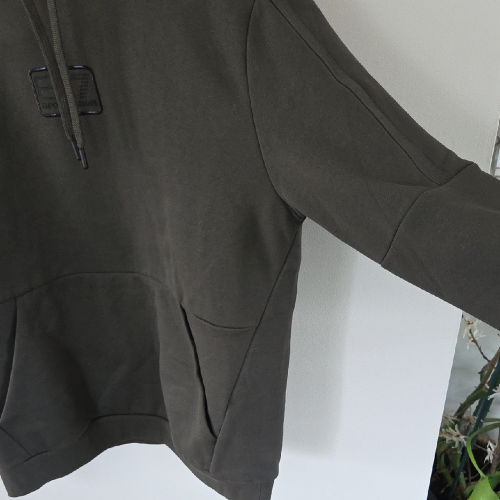 NWT Emporio Armani Olive Green EA7 Pullover Hoodie - Picture 3 of 7